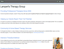 Tablet Screenshot of lampertstherapy.com